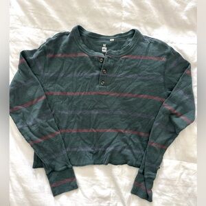 ME TO WE button down cropped long sleeve